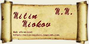 Milin Miokov vizit kartica